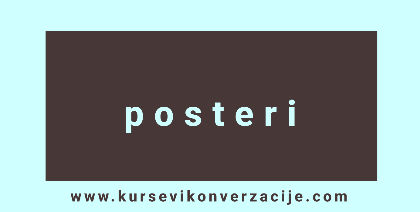 posteri za učenje engleskog